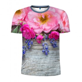 Мужская футболка 3D спортивная с принтом Весенний аромат в Тюмени, 100% полиэстер с улучшенными характеристиками | приталенный силуэт, круглая горловина, широкие плечи, сужается к линии бедра | желтый | красный | любовь | новинки | подарок | розы | сердце | текстура | тюльпаны | цветы