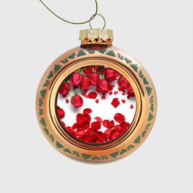 Стеклянный ёлочный шар с принтом Сильные чуства в Тюмени, Стекло | Диаметр: 80 мм | желтый | красный | любовь | новинки | подарок | розы | сердце | текстура | тюльпаны | цветы