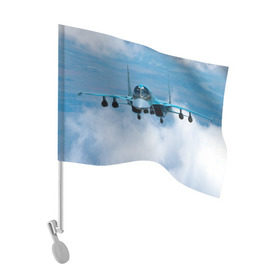 Флаг для автомобиля с принтом Су 34 в Тюмени, 100% полиэстер | Размер: 30*21 см | самолет
