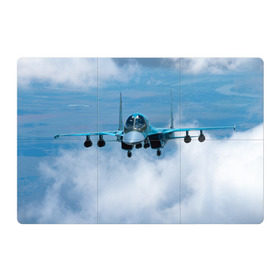 Магнитный плакат 3Х2 с принтом Су 34 в Тюмени, Полимерный материал с магнитным слоем | 6 деталей размером 9*9 см | Тематика изображения на принте: самолет