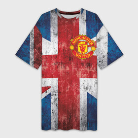 Платье-футболка 3D с принтом Красные дьяволы в Тюмени,  |  | 3d | british | manchester united | mu | new | англия | великобритания | игра | красные дьяволы | лондон | манчестер | манчестер юнайтед | мю | новые | популярные | прикольные | флаг британии | футбол