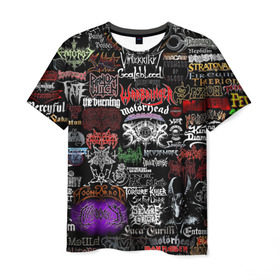 Мужская футболка 3D с принтом Hard Rock в Тюмени, 100% полиэфир | прямой крой, круглый вырез горловины, длина до линии бедер | Тематика изображения на принте: music | rock | rock and roll | музыка | рок