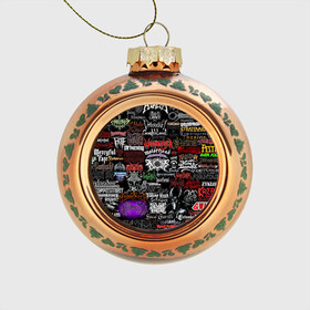 Стеклянный ёлочный шар с принтом Hard Rock в Тюмени, Стекло | Диаметр: 80 мм | music | rock | rock and roll | музыка | рок