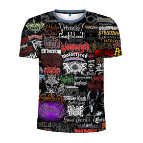 Мужская футболка 3D спортивная с принтом Hard Rock в Тюмени, 100% полиэстер с улучшенными характеристиками | приталенный силуэт, круглая горловина, широкие плечи, сужается к линии бедра | Тематика изображения на принте: music | rock | rock and roll | музыка | рок