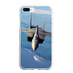 Чехол для iPhone 7Plus/8 Plus матовый с принтом МиГ-31 в Тюмени, Силикон | Область печати: задняя сторона чехла, без боковых панелей | самолет