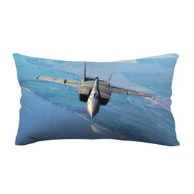 Подушка 3D антистресс с принтом МиГ-31 в Тюмени, наволочка — 100% полиэстер, наполнитель — вспененный полистирол | состоит из подушки и наволочки на молнии | самолет