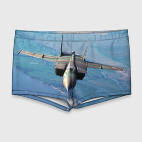 Мужские купальные плавки 3D с принтом МиГ-31 в Тюмени, Полиэстер 85%, Спандекс 15% |  | самолет