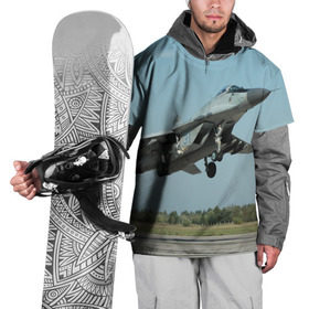 Накидка на куртку 3D с принтом На взлете в Тюмени, 100% полиэстер |  | самолет