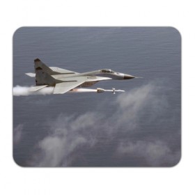 Коврик прямоугольный с принтом Атака МиГ-29 в Тюмени, натуральный каучук | размер 230 х 185 мм; запечатка лицевой стороны | самолет