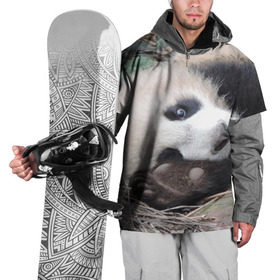 Накидка на куртку 3D с принтом Лапка панда в Тюмени, 100% полиэстер |  | бамбук | животное | медведь