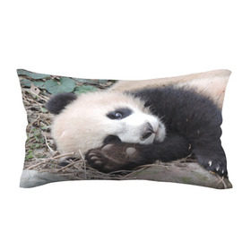 Подушка 3D антистресс с принтом Лапка панда в Тюмени, наволочка — 100% полиэстер, наполнитель — вспененный полистирол | состоит из подушки и наволочки на молнии | бамбук | животное | медведь