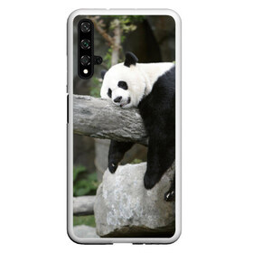 Чехол для Honor 20 с принтом Большая уставшая панда в Тюмени, Силикон | Область печати: задняя сторона чехла, без боковых панелей | бамбук | животное | медведь