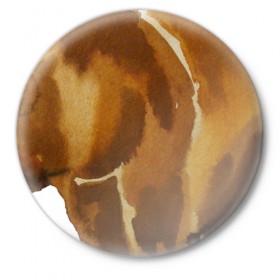 Значок с принтом Мишка в Тюмени,  металл | круглая форма, металлическая застежка в виде булавки | 