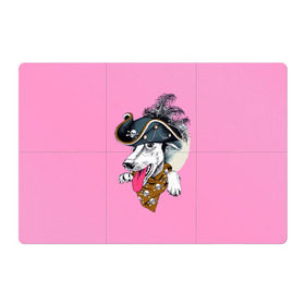 Магнитный плакат 3Х2 с принтом Пес-пират в Тюмени, Полимерный материал с магнитным слоем | 6 деталей размером 9*9 см | мода | пес | пират | рисунок | собака | хипстер