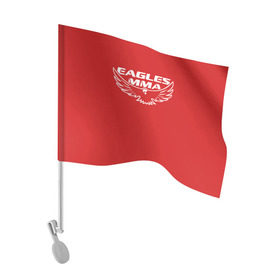 Флаг для автомобиля с принтом Eagles mma в Тюмени, 100% полиэстер | Размер: 30*21 см | maa | ufc | бои | бойцы | дагестан | единоборства | мма | орел | хабиб нурмагомедов