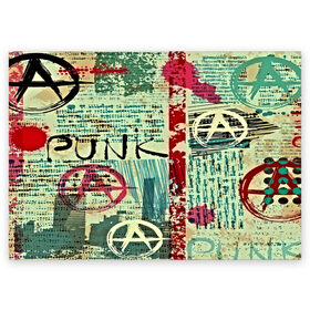 Поздравительная открытка с принтом Punk в Тюмени, 100% бумага | плотность бумаги 280 г/м2, матовая, на обратной стороне линовка и место для марки
 | анархия | панк | рок