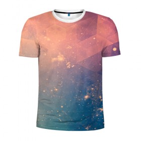 Мужская футболка 3D спортивная с принтом Morbilli в Тюмени, 100% полиэстер с улучшенными характеристиками | приталенный силуэт, круглая горловина, широкие плечи, сужается к линии бедра | геометрия | звезды | разноцветный