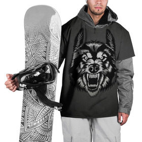 Накидка на куртку 3D с принтом Злой оскал волка в Тюмени, 100% полиэстер |  | аука | бирюк | волк | волчара | волчица | волчок | глаза | животное | животные | зверь | койот | млекопитающее | оскал | санитар леса | силуэт | татуировка | трафарет | уши | хищник | черный | шакал