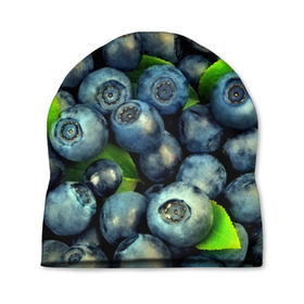 Шапка 3D с принтом Голубика в Тюмени, 100% полиэстер | универсальный размер, печать по всей поверхности изделия | blueberry | голубика | черника | ягоды