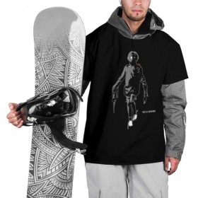 Накидка на куртку 3D с принтом Tretij rebenok grey в Тюмени, 100% полиэстер |  | Тематика изображения на принте: 