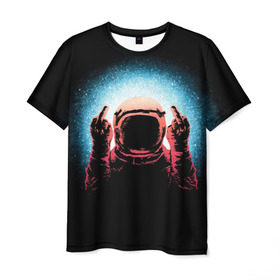 Мужская футболка 3D с принтом Spaceman в Тюмени, 100% полиэфир | прямой крой, круглый вырез горловины, длина до линии бедер | cosmic | galaxy | space | spaceman | астронавт | вселенная | галактика | космонавт | космос