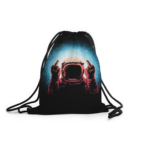 Рюкзак-мешок 3D с принтом Spaceman в Тюмени, 100% полиэстер | плотность ткани — 200 г/м2, размер — 35 х 45 см; лямки — толстые шнурки, застежка на шнуровке, без карманов и подкладки | cosmic | galaxy | space | spaceman | астронавт | вселенная | галактика | космонавт | космос