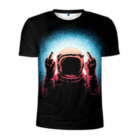 Мужская футболка 3D спортивная с принтом Spaceman в Тюмени, 100% полиэстер с улучшенными характеристиками | приталенный силуэт, круглая горловина, широкие плечи, сужается к линии бедра | cosmic | galaxy | space | spaceman | астронавт | вселенная | галактика | космонавт | космос