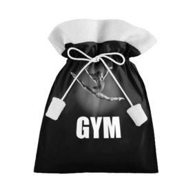 Подарочный 3D мешок с принтом Gym в Тюмени, 100% полиэстер | Размер: 29*39 см | Тематика изображения на принте: girl | jump | sport | sportswoman | гимнастика | девушка | прыжок | спорт | спортсменка | фитнес