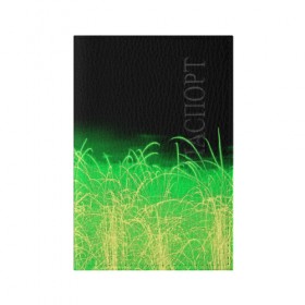 Обложка для паспорта матовая кожа с принтом Зеленые искры в Тюмени, натуральная матовая кожа | размер 19,3 х 13,7 см; прозрачные пластиковые крепления | Тематика изображения на принте: 3d | абстракция | брызги | зеленый | искры | линии | полосы | прикольные | салют | свет | узоры | яркие
