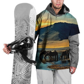 Накидка на куртку 3D с принтом Лошади в Тюмени, 100% полиэстер |  | Тематика изображения на принте: 3d | берег | вода | горы | животное | закат | лошади | небо | прикольные | природа | река | солнце | яркие