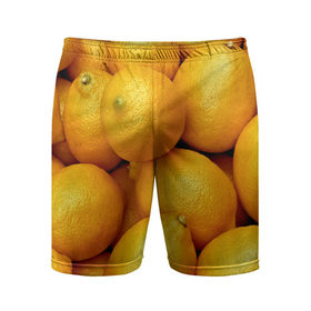 Мужские шорты 3D спортивные с принтом Лимончики в Тюмени,  |  | 3d | витамин | еда | желтый | лето | лимон | много | пища | прикольные | сочные | фрукты | цитрус | яркие