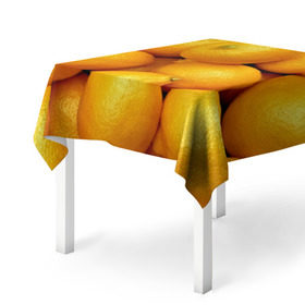 Скатерть 3D с принтом Лимончики в Тюмени, 100% полиэстер (ткань не мнется и не растягивается) | Размер: 150*150 см | 3d | витамин | еда | желтый | лето | лимон | много | пища | прикольные | сочные | фрукты | цитрус | яркие