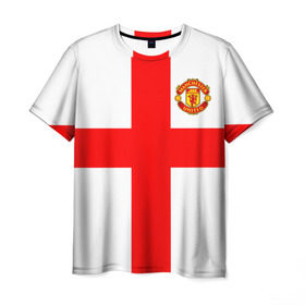Мужская футболка 3D с принтом Manchester united в Тюмени, 100% полиэфир | прямой крой, круглый вырез горловины, длина до линии бедер | 3d | 3д | fc | manchester united | mu | англия | британия | игра | канониры | красные дьяволы | лондон | манчестер | мю | флаг | флаг британии | футбол | эмблема