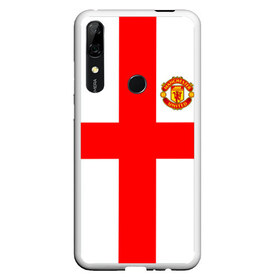 Чехол для Honor P Smart Z с принтом Manchester united в Тюмени, Силикон | Область печати: задняя сторона чехла, без боковых панелей | Тематика изображения на принте: 3d | 3д | fc | manchester united | mu | англия | британия | игра | канониры | красные дьяволы | лондон | манчестер | мю | флаг | флаг британии | футбол | эмблема