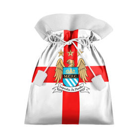 Подарочный 3D мешок с принтом Манчестер сити в Тюмени, 100% полиэстер | Размер: 29*39 см | 3d | manchester city | new |  прикольные | английская премьер лига | англия | апл | болельщикам | британия | игра | лондон | манчестер | манчестер сити | новые | популярные | футбол | футбольный клуб | эмблема