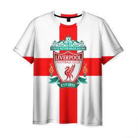 Мужская футболка 3D с принтом Ливерпуль ФК в Тюмени, 100% полиэфир | прямой крой, круглый вырез горловины, длина до линии бедер | 3d | apl | est | fc | footbal club | liverpool | new | англия | апл | британия | игра | ливерпуль | лондон | новая | популярная | прикольная | футбол | футбольный клуб