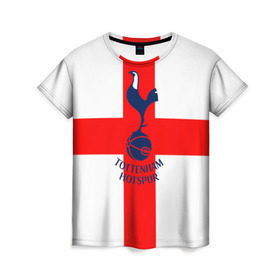 Женская футболка 3D с принтом Tottenham в Тюмени, 100% полиэфир ( синтетическое хлопкоподобное полотно) | прямой крой, круглый вырез горловины, длина до линии бедер | 3d | english | fc | football | new | tottenham | tottenham hotspur | англия | британия | логотип | лондон | новые | популярные | прикольные | тоттенхэм | тоттенхэм хотспур | фк | флаг | футбол | футбольный клуб