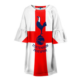 Детское платье 3D с принтом Tottenham в Тюмени, 100% полиэстер | прямой силуэт, чуть расширенный к низу. Круглая горловина, на рукавах — воланы | Тематика изображения на принте: 3d | english | fc | football | new | tottenham | tottenham hotspur | англия | британия | логотип | лондон | новые | популярные | прикольные | тоттенхэм | тоттенхэм хотспур | фк | флаг | футбол | футбольный клуб