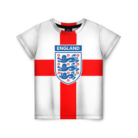 Детская футболка 3D с принтом Сборная Англии в Тюмени, 100% гипоаллергенный полиэфир | прямой крой, круглый вырез горловины, длина до линии бедер, чуть спущенное плечо, ткань немного тянется | англия | игра | лондон | сборная | футбол