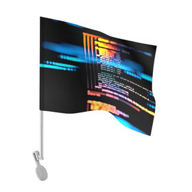 Флаг для автомобиля с принтом Programming в Тюмени, 100% полиэстер | Размер: 30*21 см | 3d | codding | coding | computer | programing | админам | информатика | программа | программистам | программный код