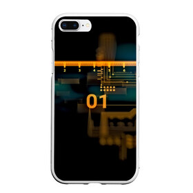 Чехол для iPhone 7Plus/8 Plus матовый с принтом hi-tech в Тюмени, Силикон | Область печати: задняя сторона чехла, без боковых панелей | кибер | схема | темный | хай тек