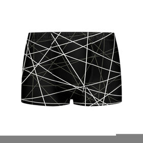 Мужские трусы 3D с принтом geometry texture в Тюмени, 50% хлопок, 50% полиэстер | классическая посадка, на поясе мягкая тканевая резинка | геометрия | грани | изгиб | линии | полигоны | полосы | текстура
