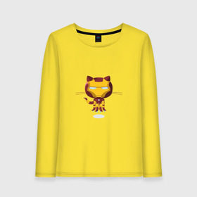 Женский лонгслив хлопок с принтом ironcat в Тюмени, 100% хлопок |  | cat | github | ironcat | ironman