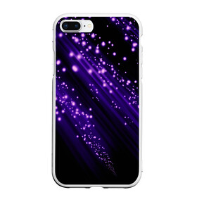 Чехол для iPhone 7Plus/8 Plus матовый с принтом Twinkle в Тюмени, Силикон | Область печати: задняя сторона чехла, без боковых панелей | 3d | абстракция | блеск | линии | лучи | огоньки | полосы | прикольные | пятна | свет | темный | фиолетовый | яркие