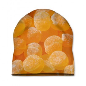 Шапка 3D с принтом Апельсиновый мармелад в Тюмени, 100% полиэстер | универсальный размер, печать по всей поверхности изделия | 