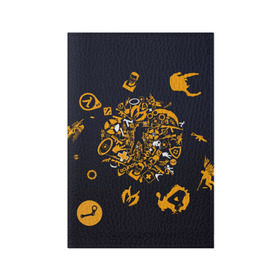 Обложка для паспорта матовая кожа с принтом cs:go - Valve mix 3D в Тюмени, натуральная матовая кожа | размер 19,3 х 13,7 см; прозрачные пластиковые крепления | 0x00000123 | csgo | dota | gaben | half life | hl | left4dead | team fortress | valve | ксго