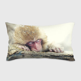 Подушка 3D антистресс с принтом Обезьянка спит в Тюмени, наволочка — 100% полиэстер, наполнитель — вспененный полистирол | состоит из подушки и наволочки на молнии | бабуин | животное | обезьяна | орангутанг | примат