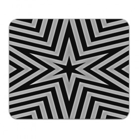 Коврик прямоугольный с принтом Звезда в Тюмени, натуральный каучук | размер 230 х 185 мм; запечатка лицевой стороны | 3d | black | абстракция | другие | линии | полосы | прикольные | текстуры | цветные | черно белый