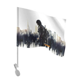 Флаг для автомобиля с принтом The Division в Тюмени, 100% полиэстер | Размер: 30*21 см | clancy | division | ghost | rainbow | recon | siege | six | splinter cell | tom clancy’s | дивижн