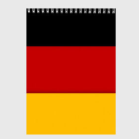 Скетчбук с принтом Германия в Тюмени, 100% бумага
 | 48 листов, плотность листов — 100 г/м2, плотность картонной обложки — 250 г/м2. Листы скреплены сверху удобной пружинной спиралью | germany | флаг